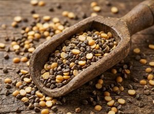 Raw guar seeds