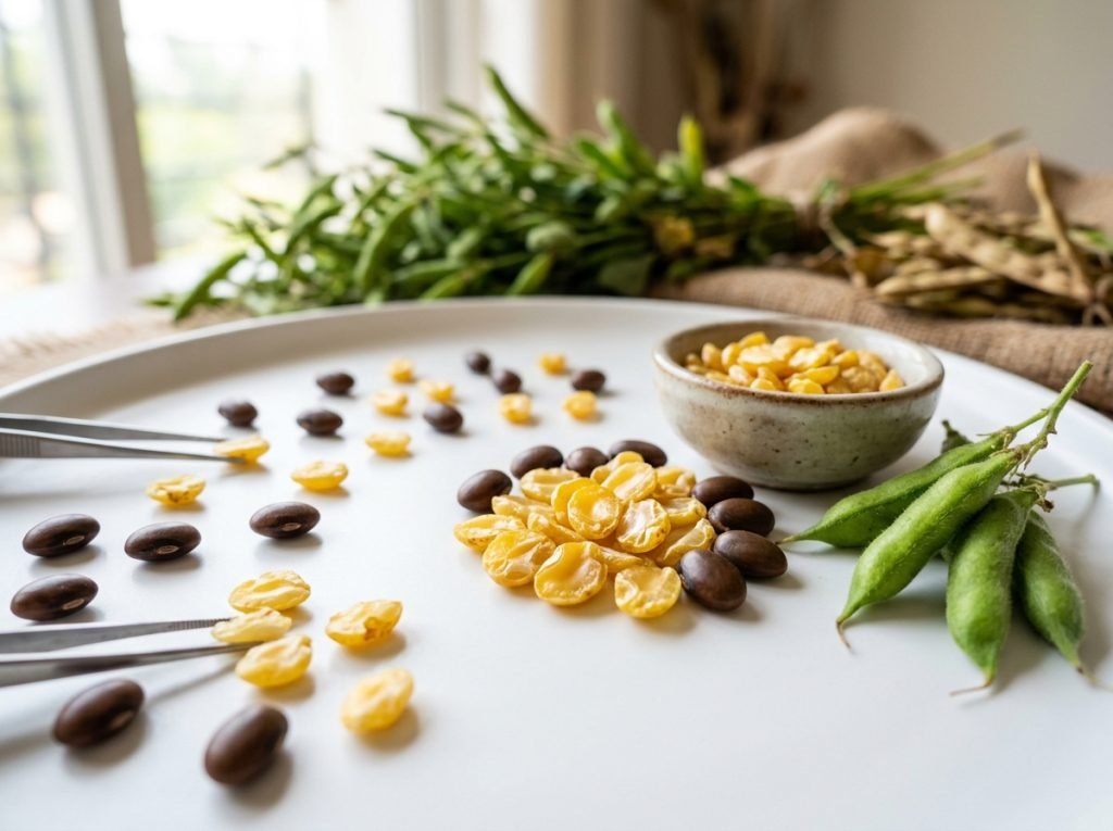 Premium guar gum powder in bowl